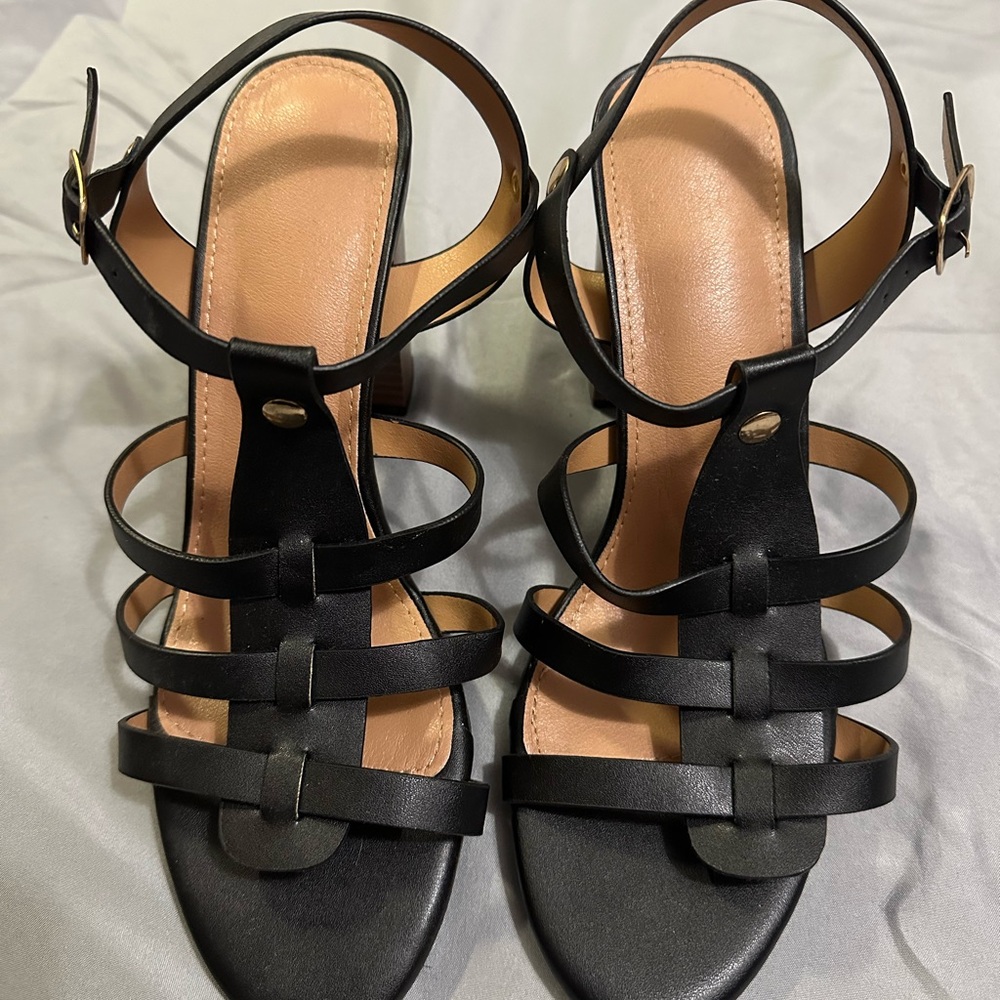 Black Strappy Women's Sandals